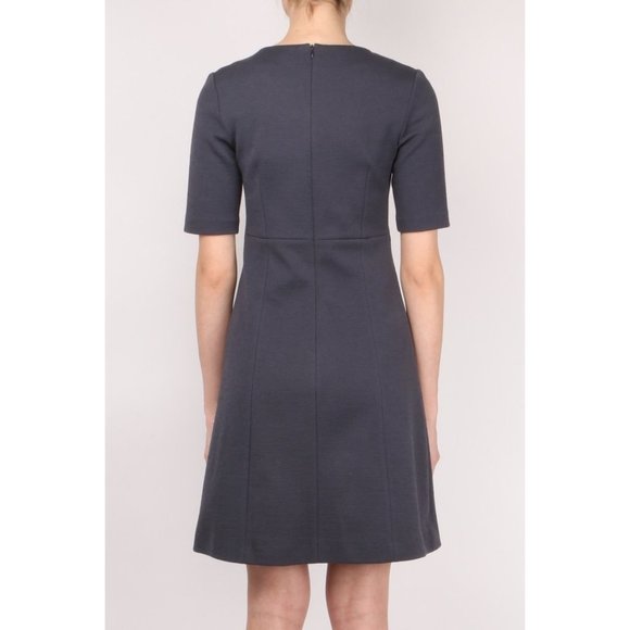 Peserico Steel Blue Short Sleeve A Line Dress size Small - Picture 3 of 16